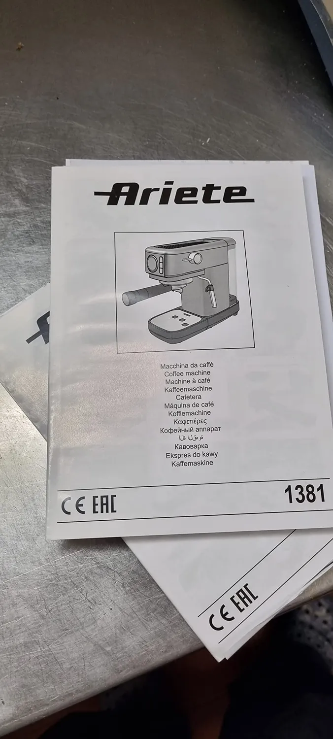 Ariete Espresso Slim Metal 1381 macchina caffe con manometro 15 bar