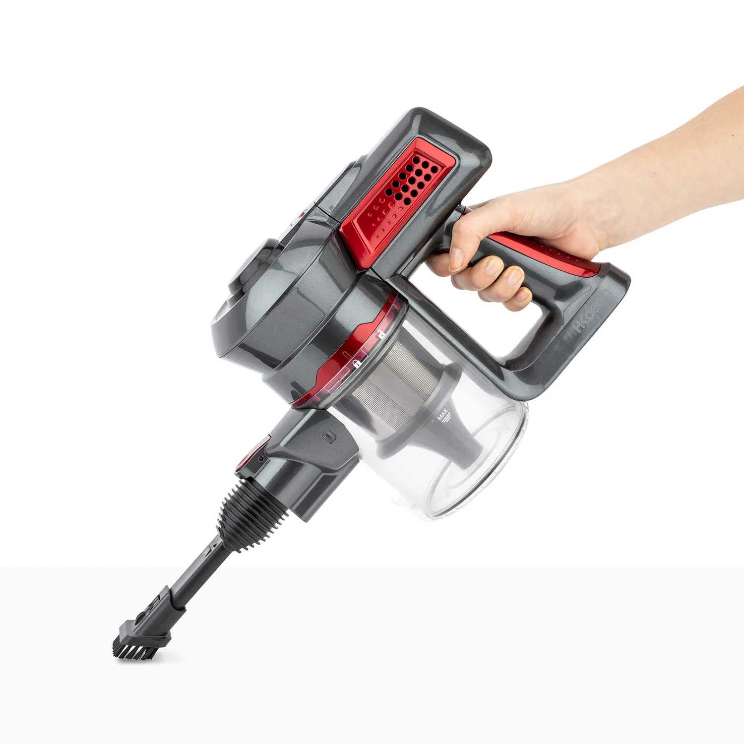 Koenig UP810 PowerClean+ Aspirapolvere Senza Filo Rosso 0,8 L