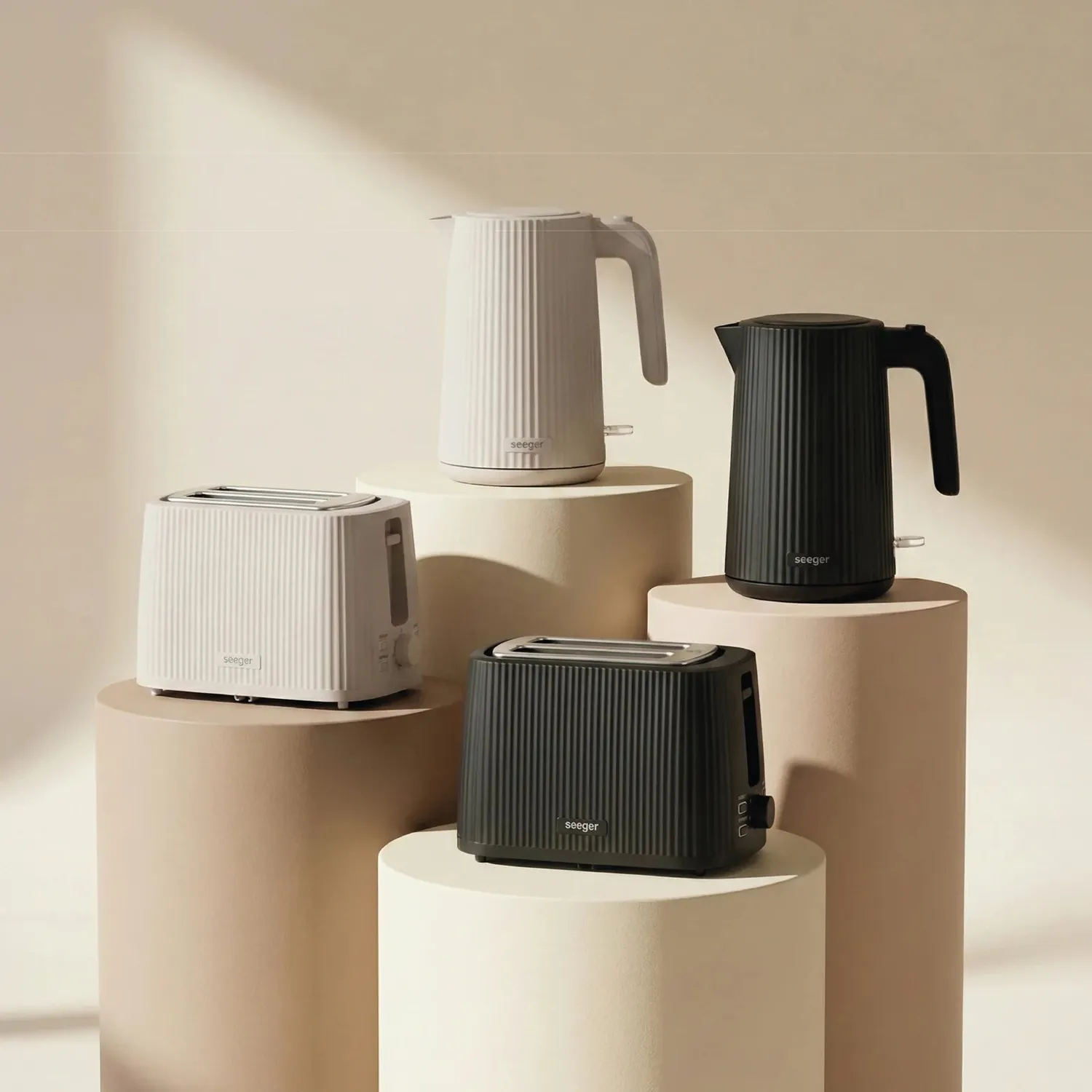 Seeger Toaster tostapane beige coste design compatto