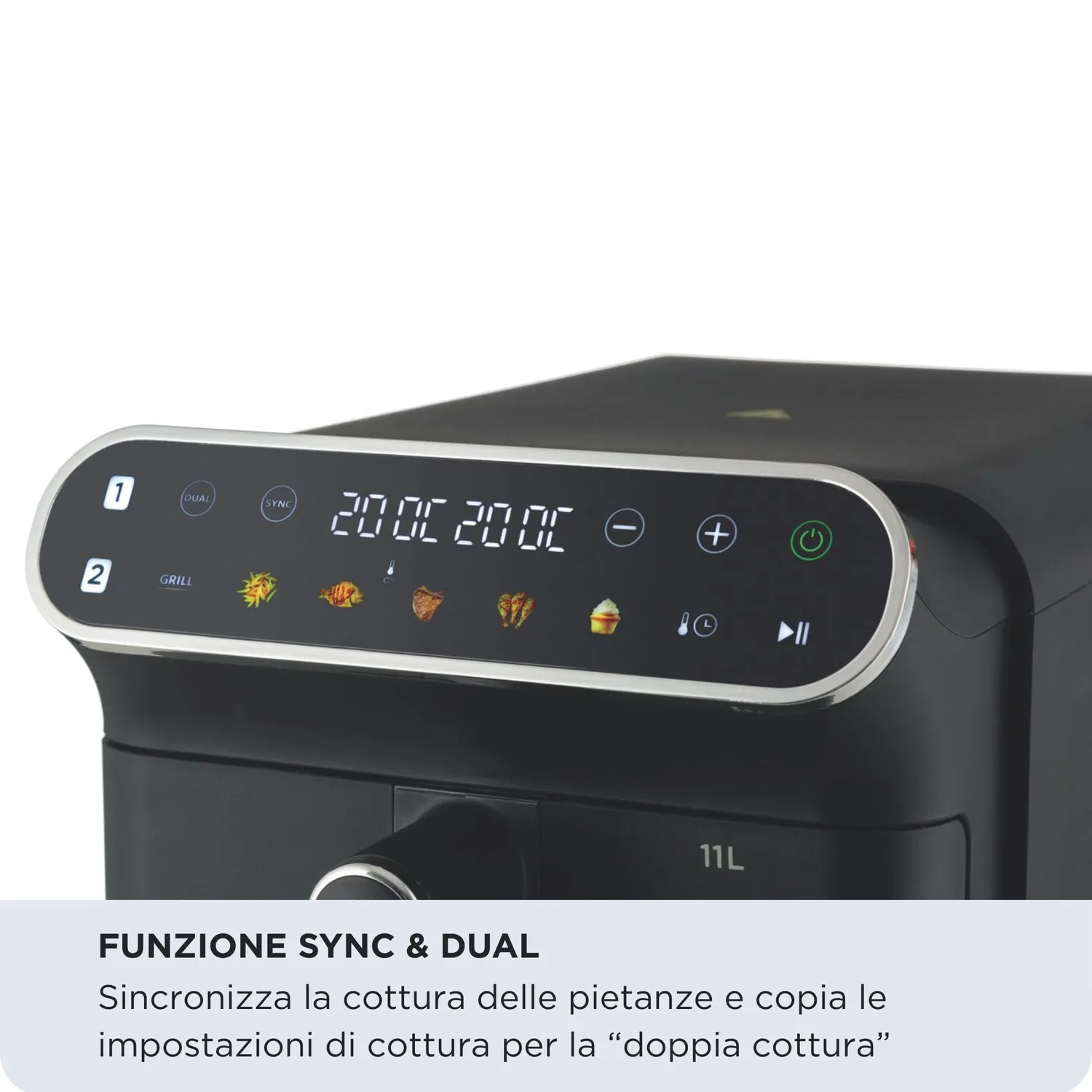 Ariete Vertical Duo 4640/10 friggitrice aria nera 11L