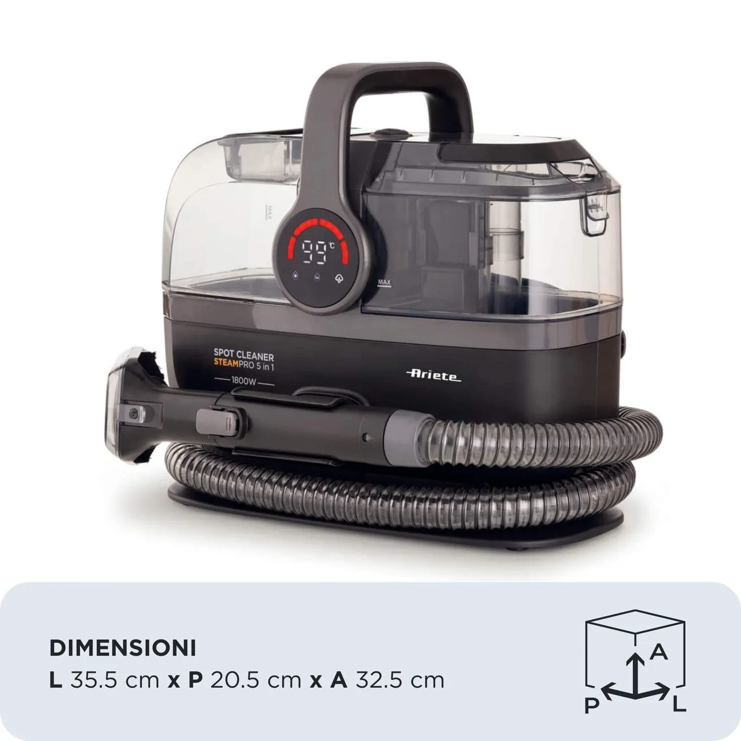 Ariete Spot Cleaner 2484 Steam PRO 5in1 pulitore Steam