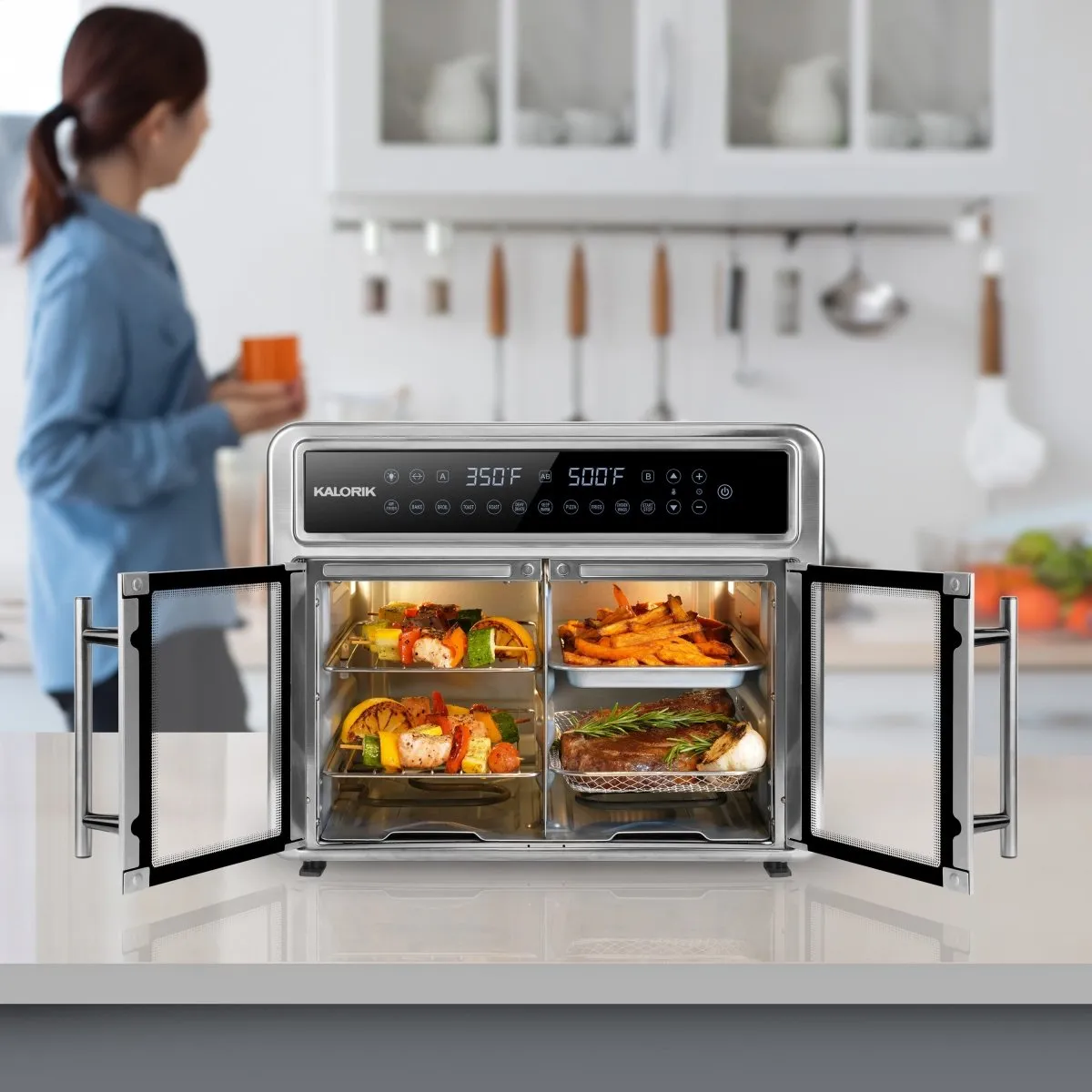 Kalorik MAXX Flex Trio forno friggitrice ad aria 26 Qt doppia zona