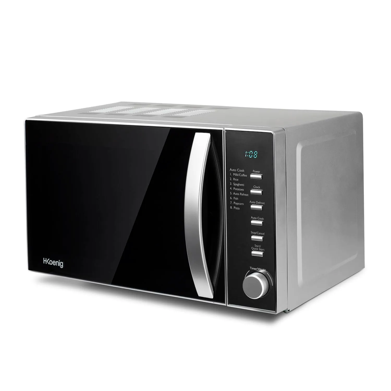 H.Koenig VIO2 Microonde 20L 8 Programmi Nero Specchio