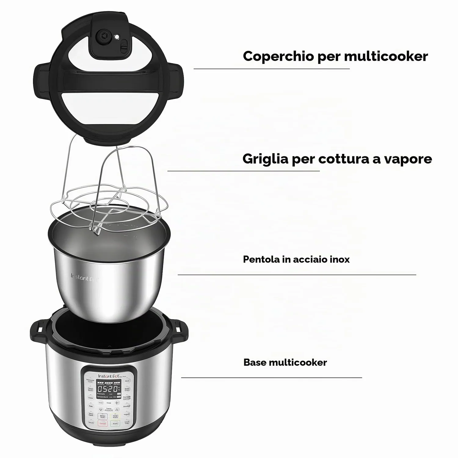 Instant Duo Plus 5,7L multicooker 15 programmi inox