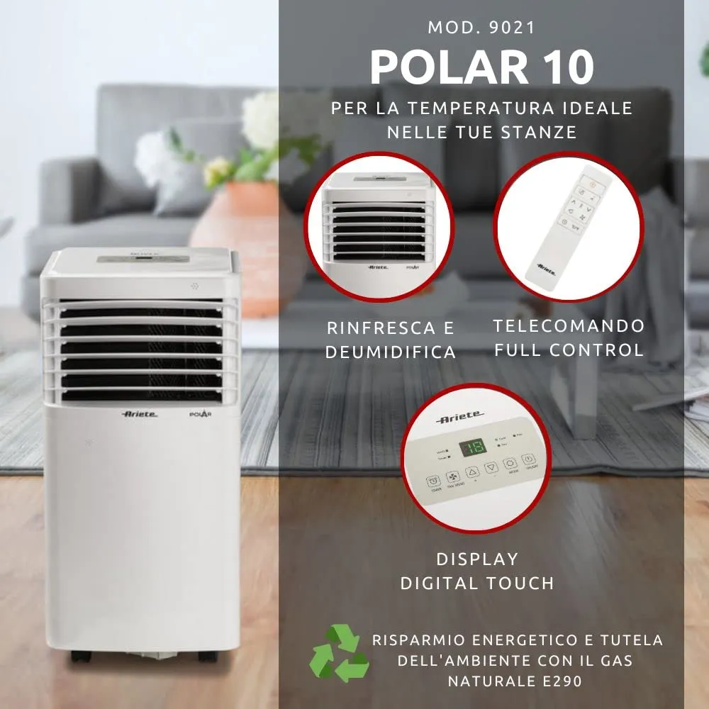 Ariete Polar 10 Climatizzatore Portatile 10000BTU WiFi
