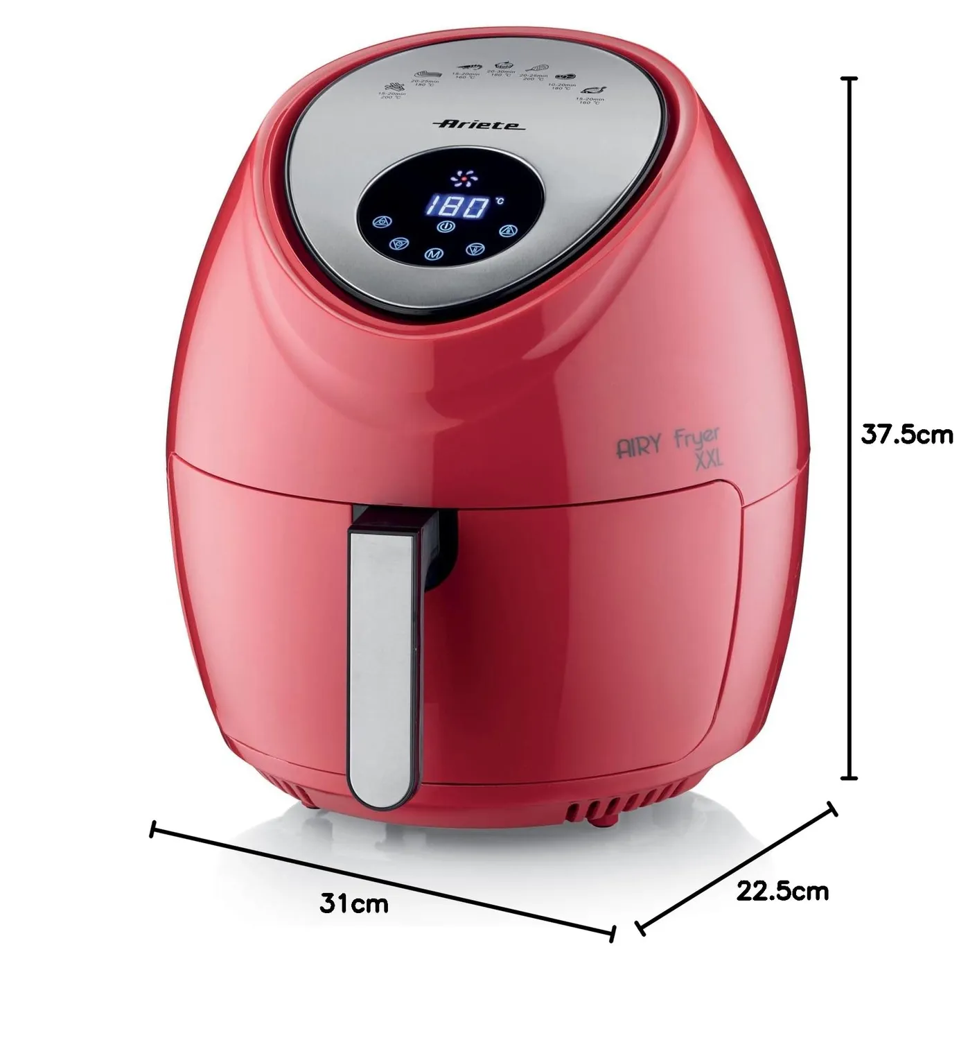 Ariete Airy Fryer XXL 4618 friggitrice ad aria rossa 7L