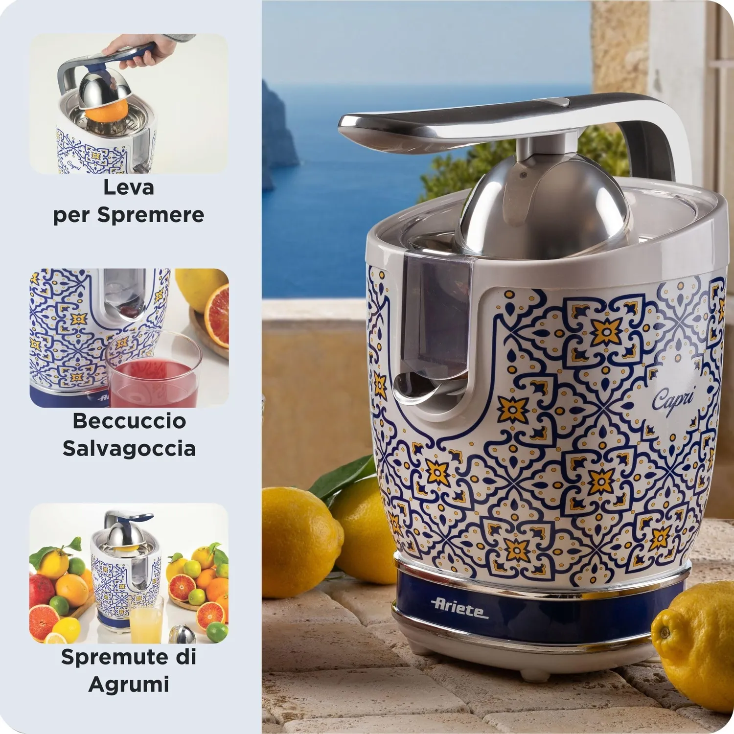 Ariete Capri 413 spremiagrumi elettrico stile mediterraneo