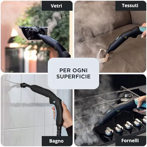 Ariete XVapor Comfort 4145 Pulitore a Vapore 5 Bar 1500W Blu