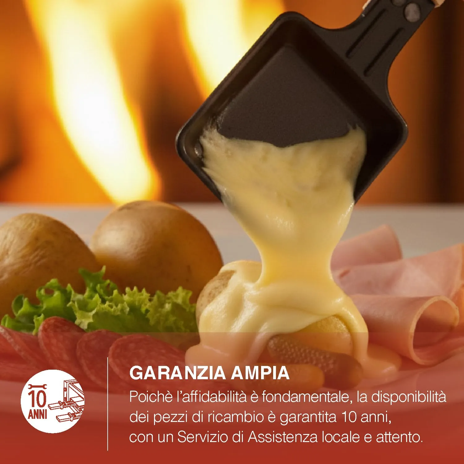 H.Koenig WOD362 Raclette 8 Persone Pietra Granito 1400W