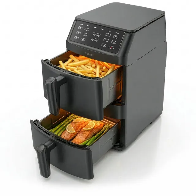 Seeger SuperFry friggitrice ad aria nera doppio strato