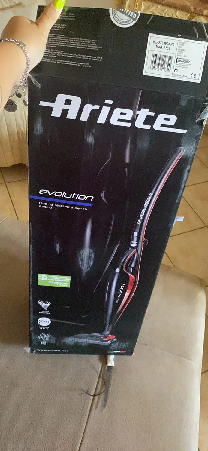 Ariete Evo 2 in 1 2764 scopa elettrica senza sacco