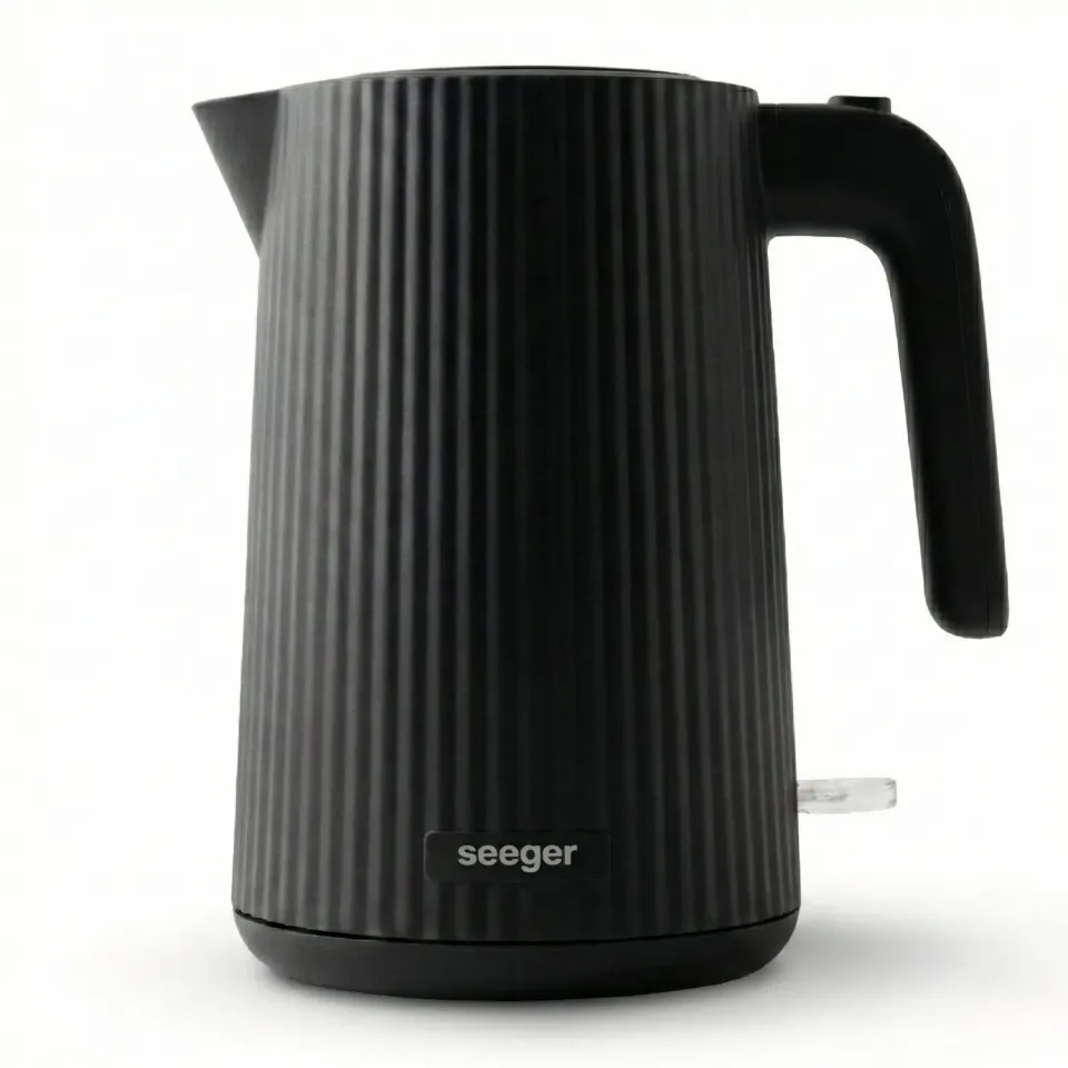 Seeger bollitore elettrico nero plissettato design
