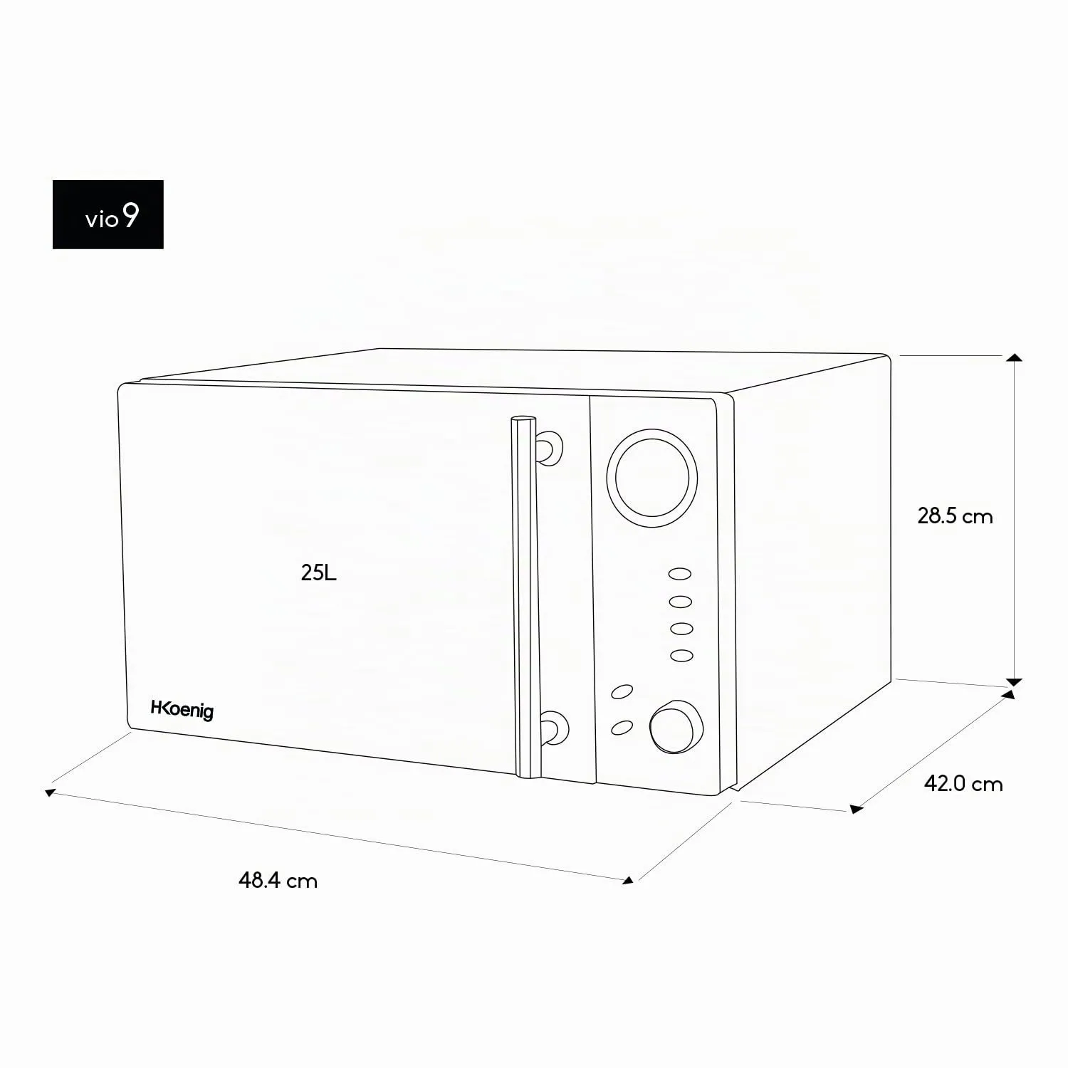 Koenig VIO9 microonde grill 25L 1000W