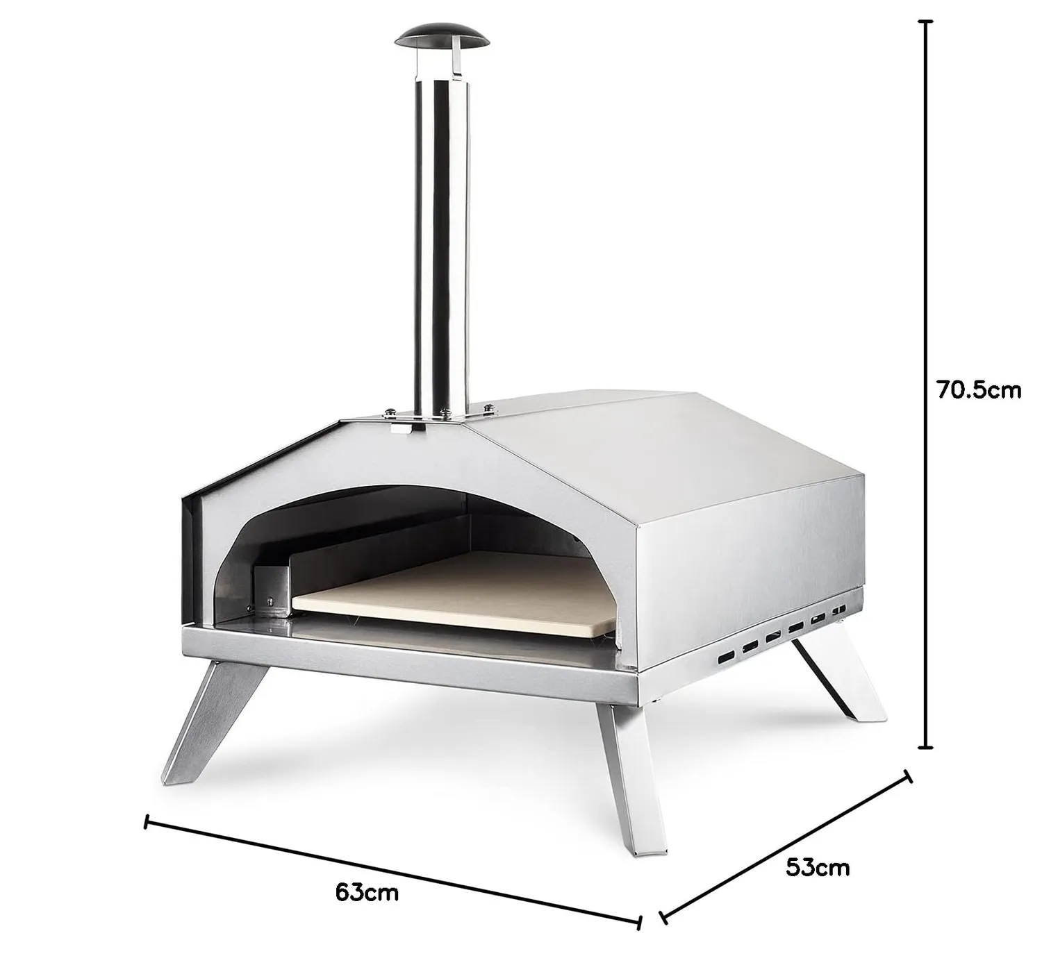 Koenig Gino440 forno pizza a gas 450° pietra 30,5cm