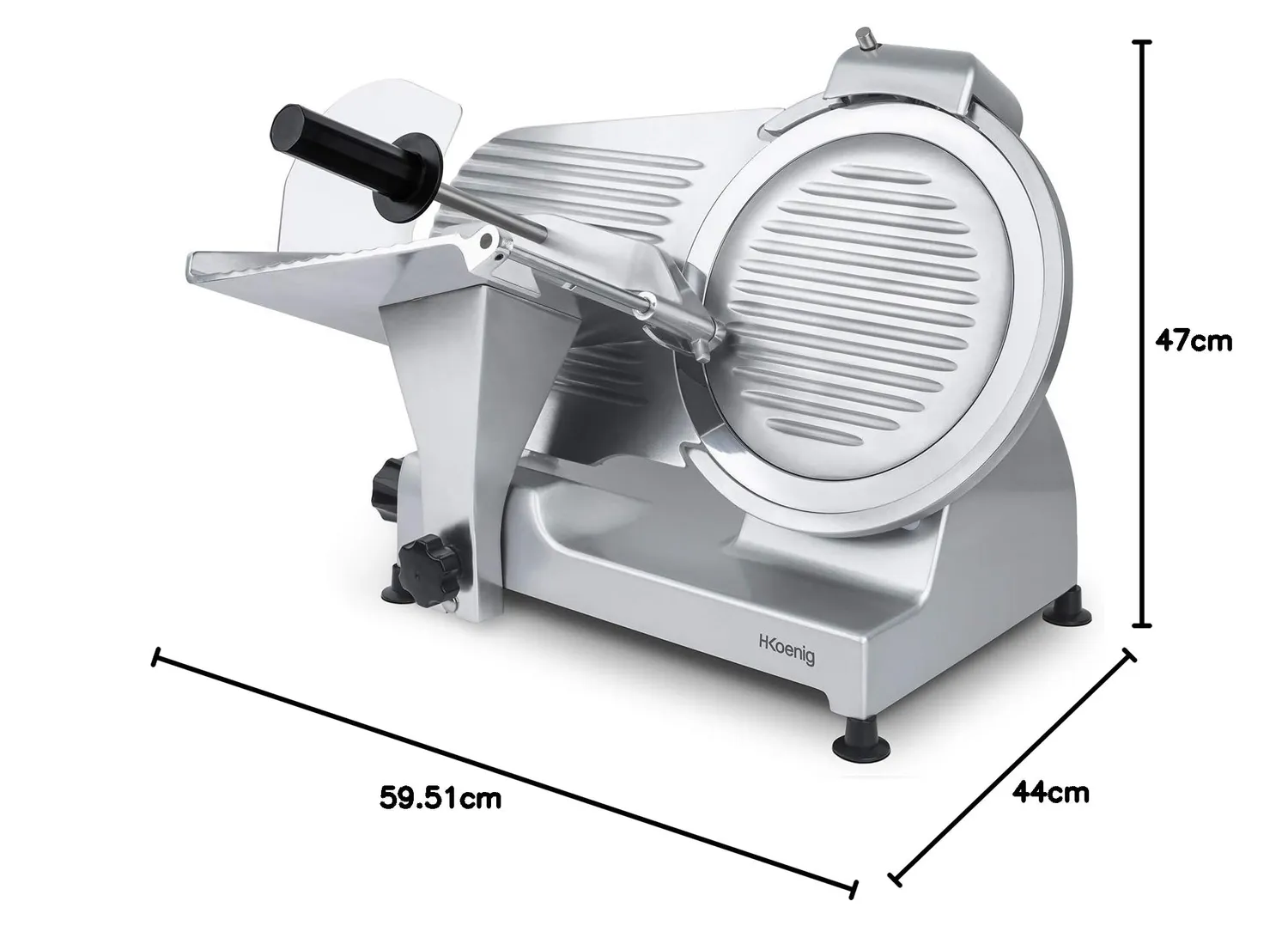H.Koenig MSX300 Affettatrice Elettrica 30cm Spessore 0-15mm