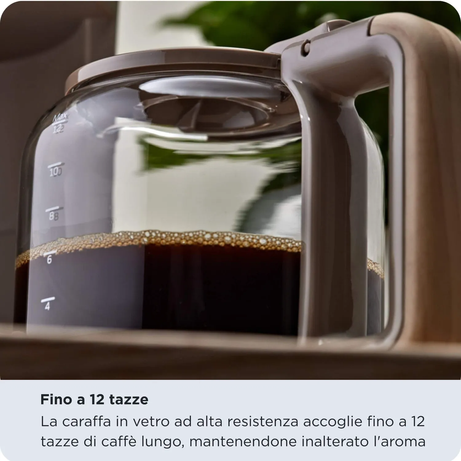 Ariete Breakfast Wood 1394 Macchina Caffè Americano Tortora 12 Tazze