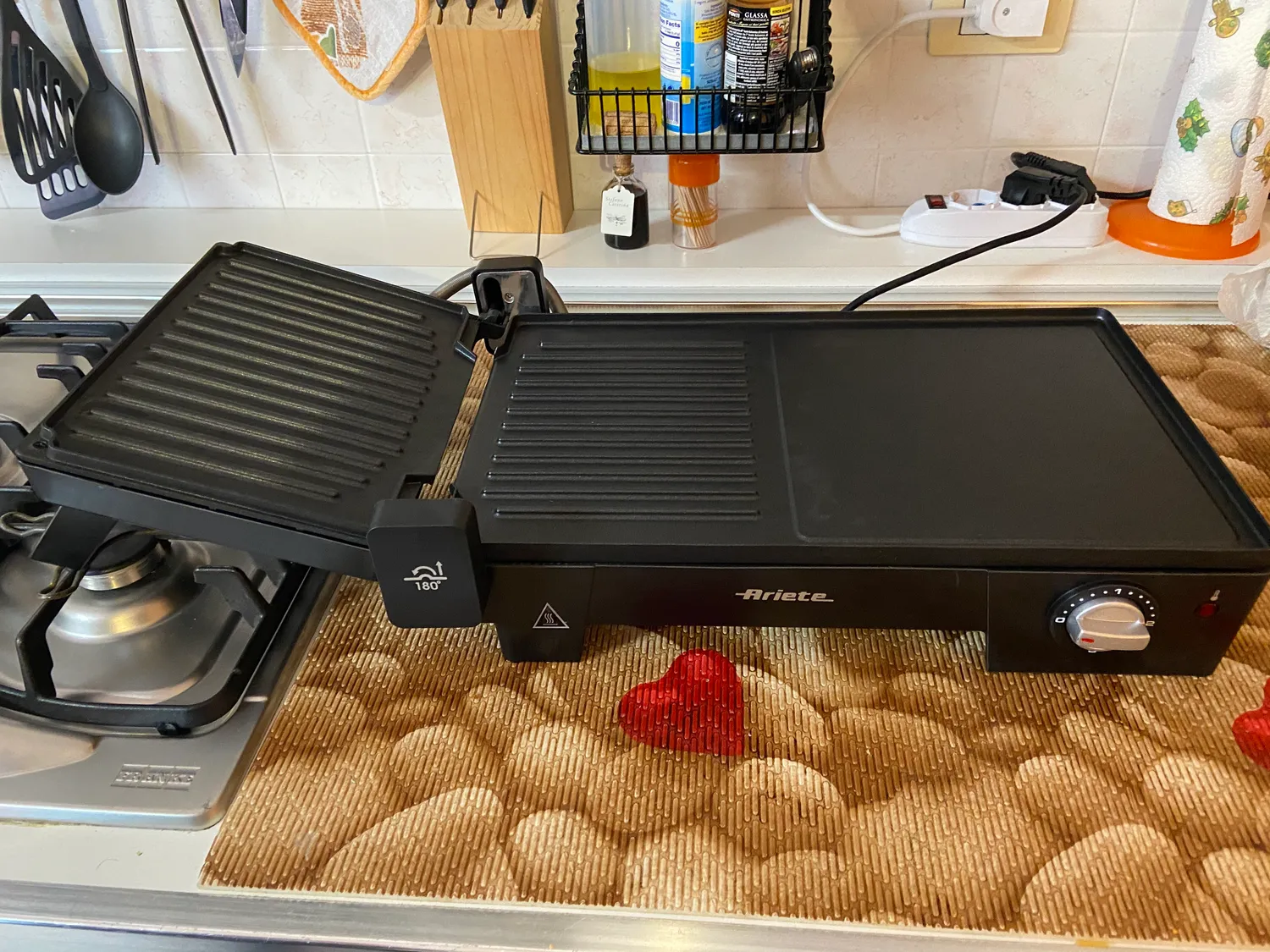 Ariete 1916 Griglia Elettrica 2200W Liscia Rigata 3 in 1