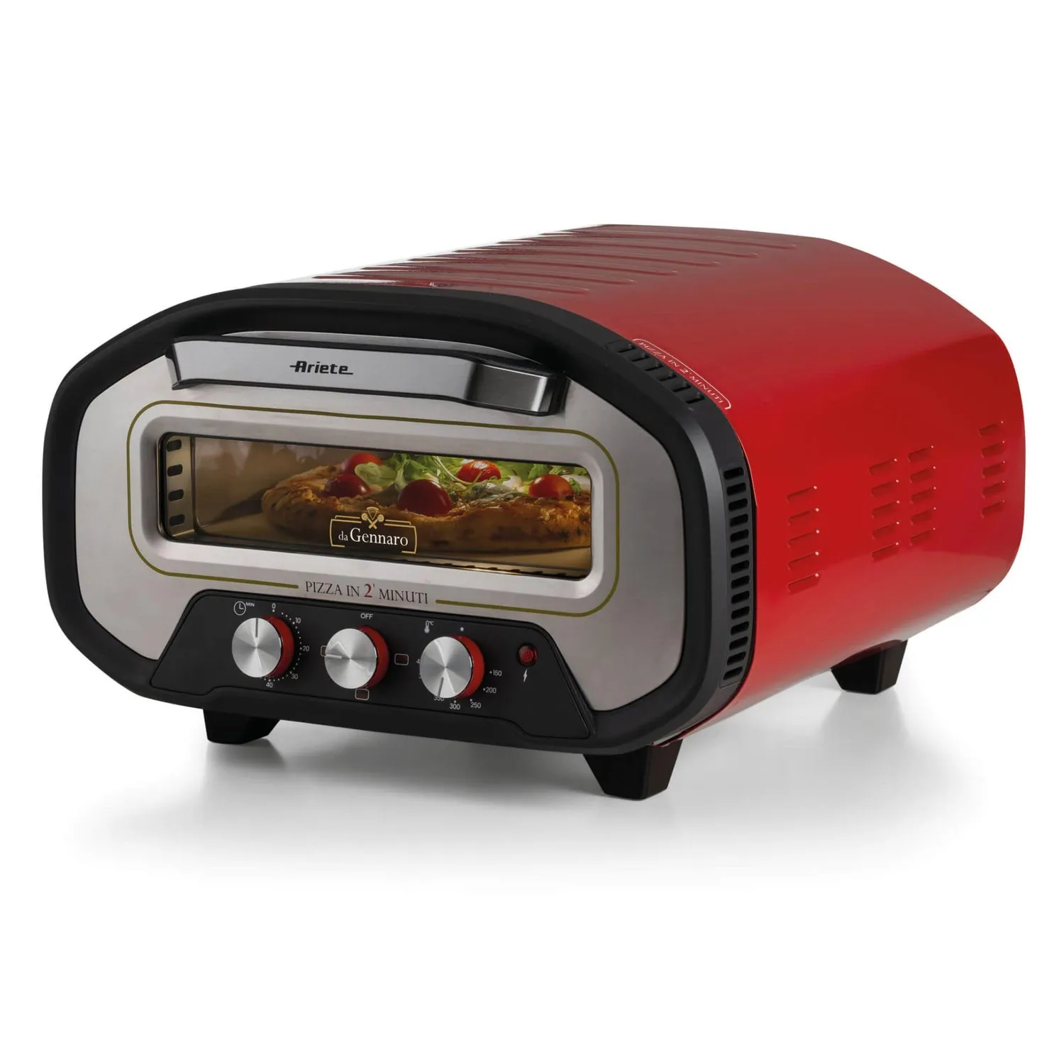 Ariete 928 forno pizza con oblo pietra 400 gradi rosso