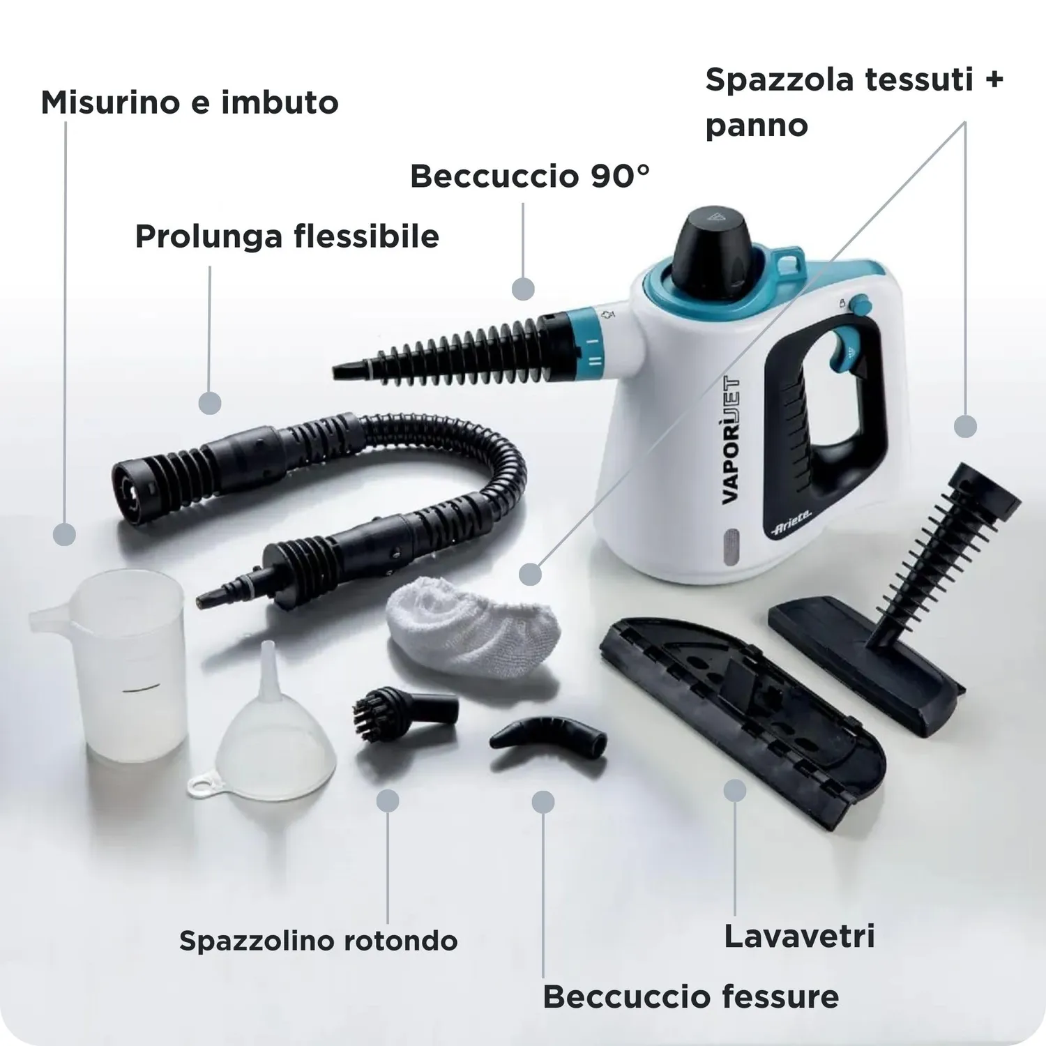 Ariete Vaporì Jet 4137 Pistola a Vapore Bianca 3,5 Bar
