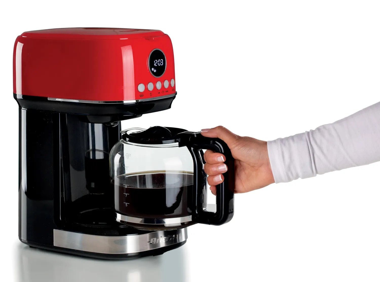 Ariete 1396 Moderna macchina caffè espresso rossa 15 bar