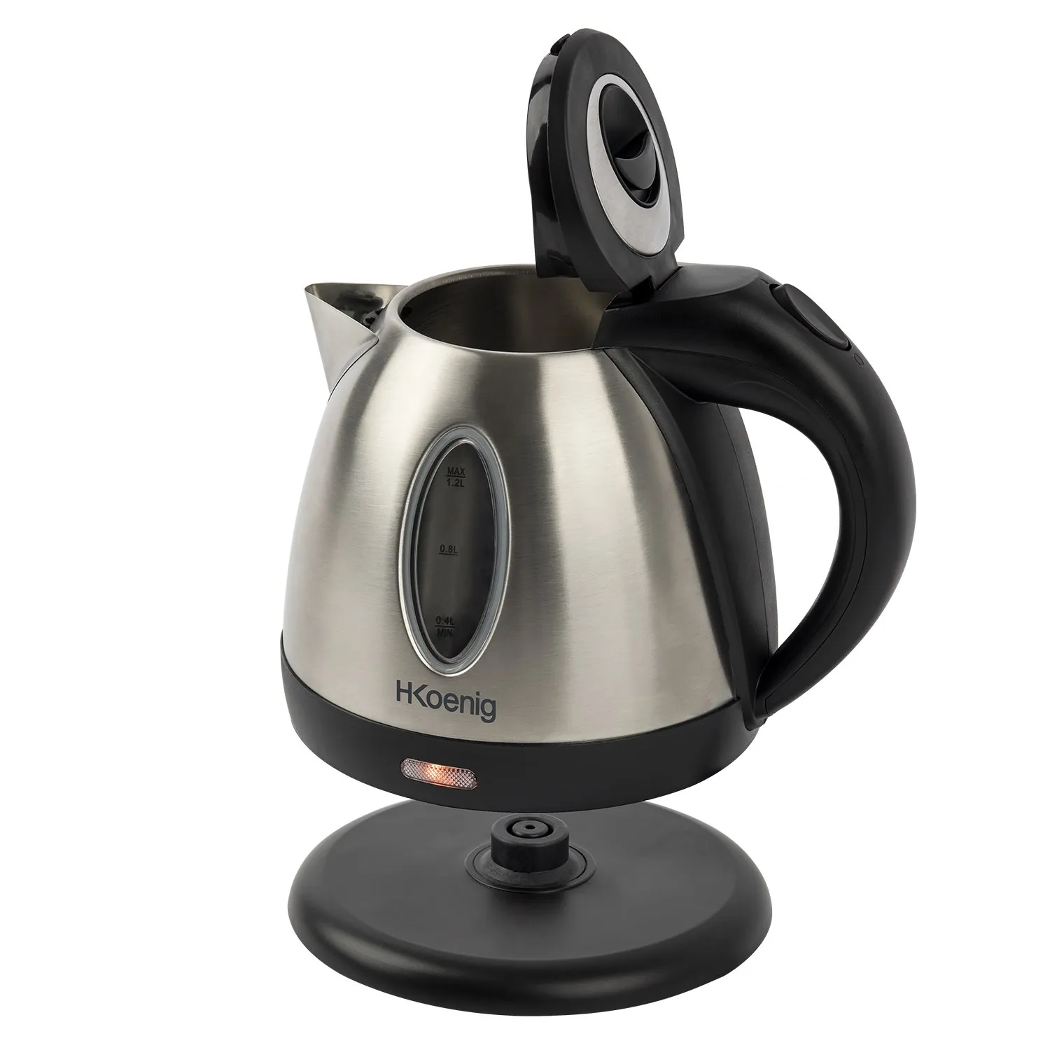 H.Koenig BO12 bollitore elettrico 1,2 L vetro 1630 W