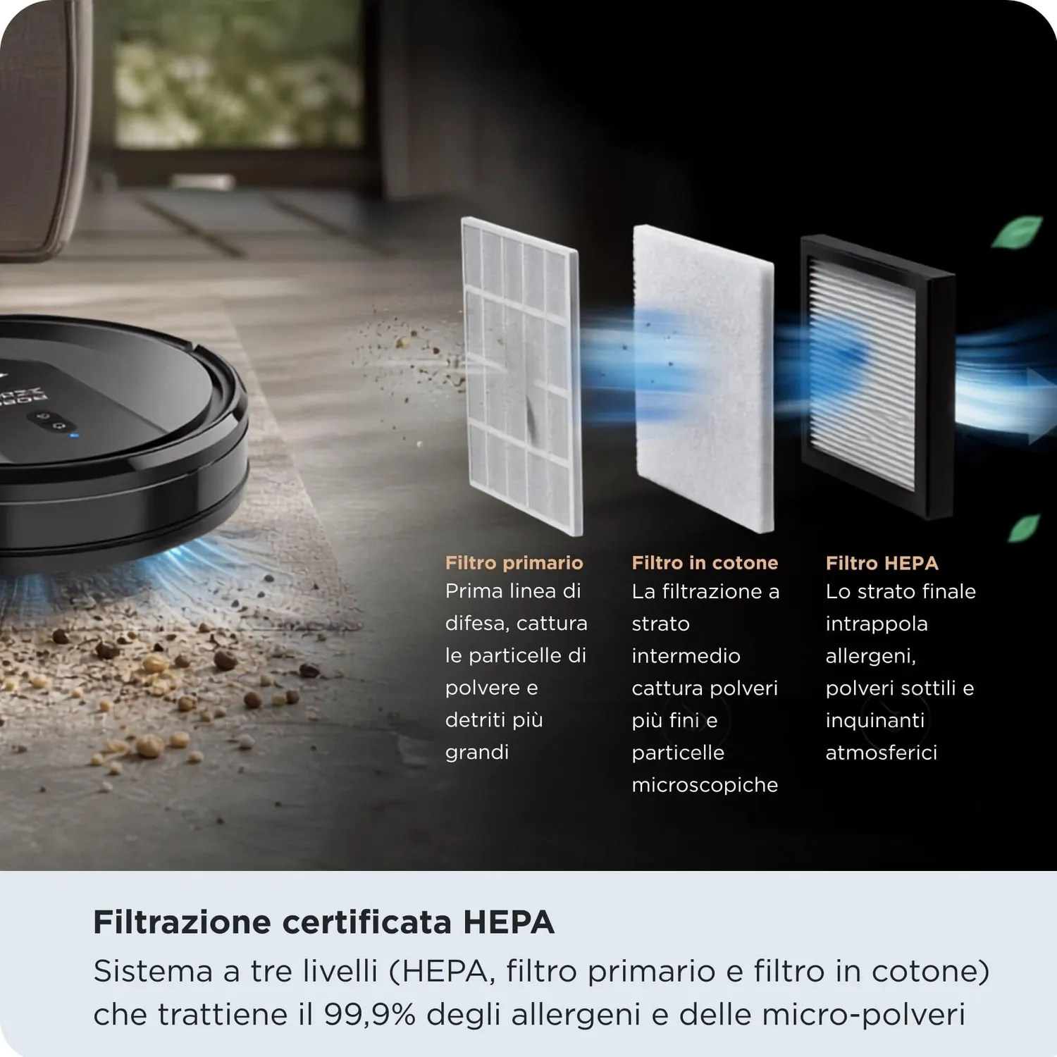 Ariete X-Clean 2719 robot aspirapolvere lavapavimenti wifi 3in1 HEPA