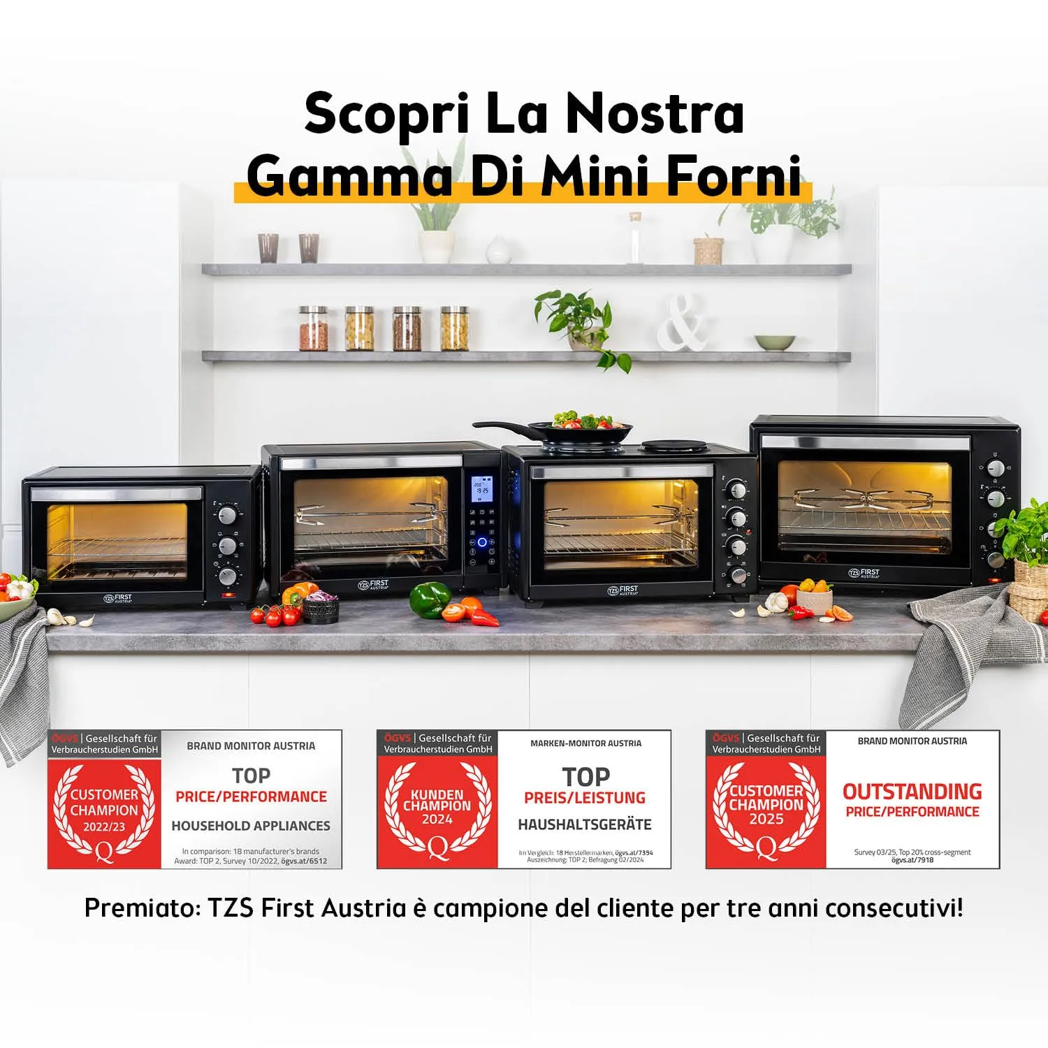 First Austria Mini Forno Elettrico 30L Digitale 1600W