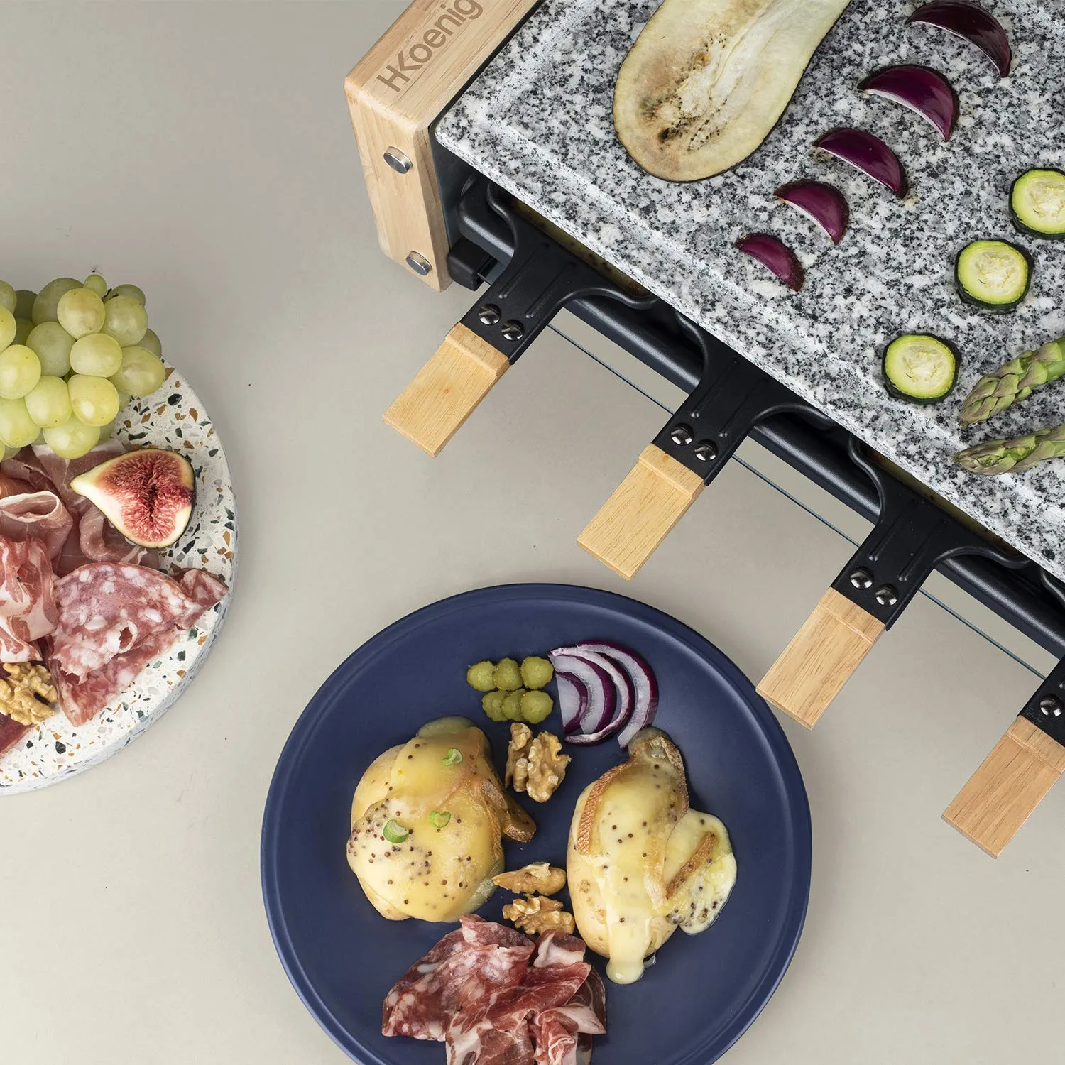 H.Koenig WOD12 raclette 8 persone 1200W pietra