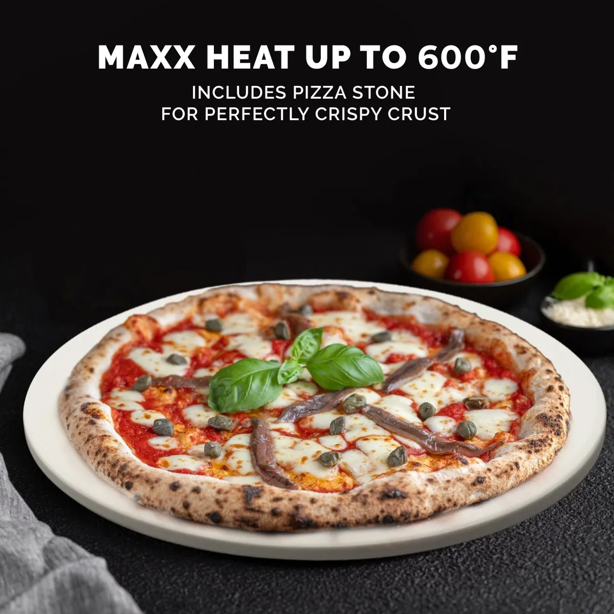 Kalorik MAXX forno pizza friggitrice ad aria pietra 12 pollici