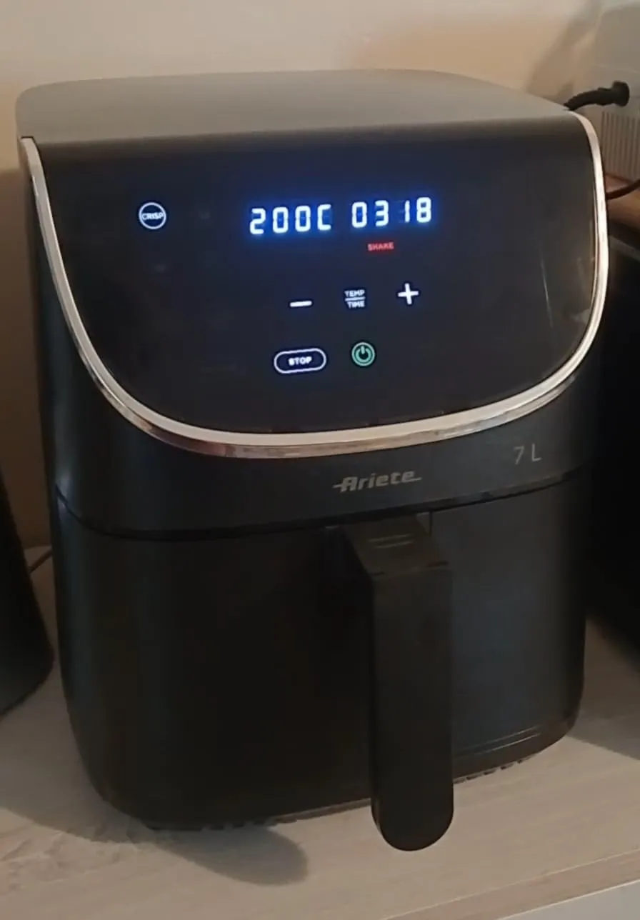 Ariete Airy Fryer 4627 Friggitrice ad Aria 7L Nera Max Crisp