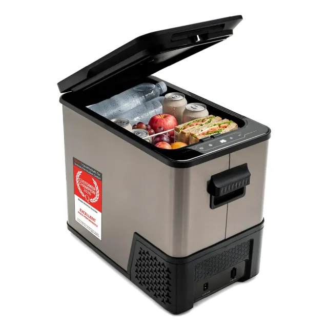 First Austria TZS Frigo a Compressore Portatile 38L Dark Steel -20°C