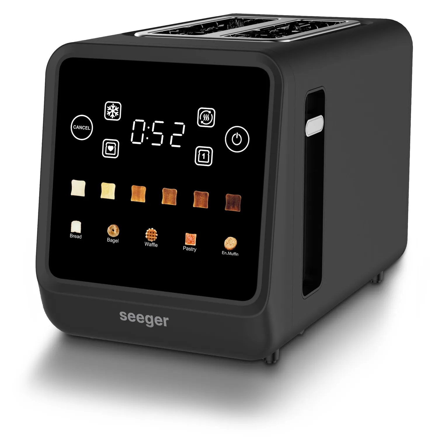 Seeger Digital Toaster tostapane nero touchscreen 6 livelli