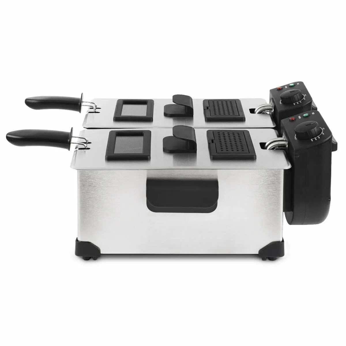 H.Koenig DFX600 friggitrice doppia 2x3L inox 3600W