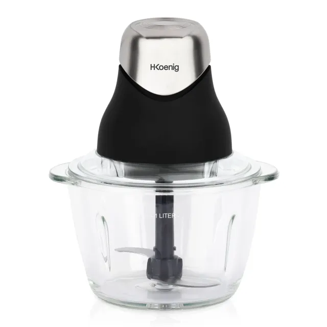 H.Koenig LEO8 Mini Tritatutto Vetro 1L 320W con Coperchio