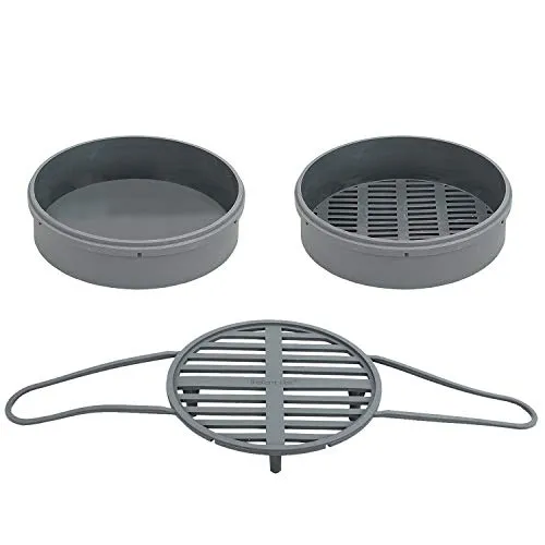 Instant Pot Steamer Insert Set vapore silicone 3 pezzi grigio