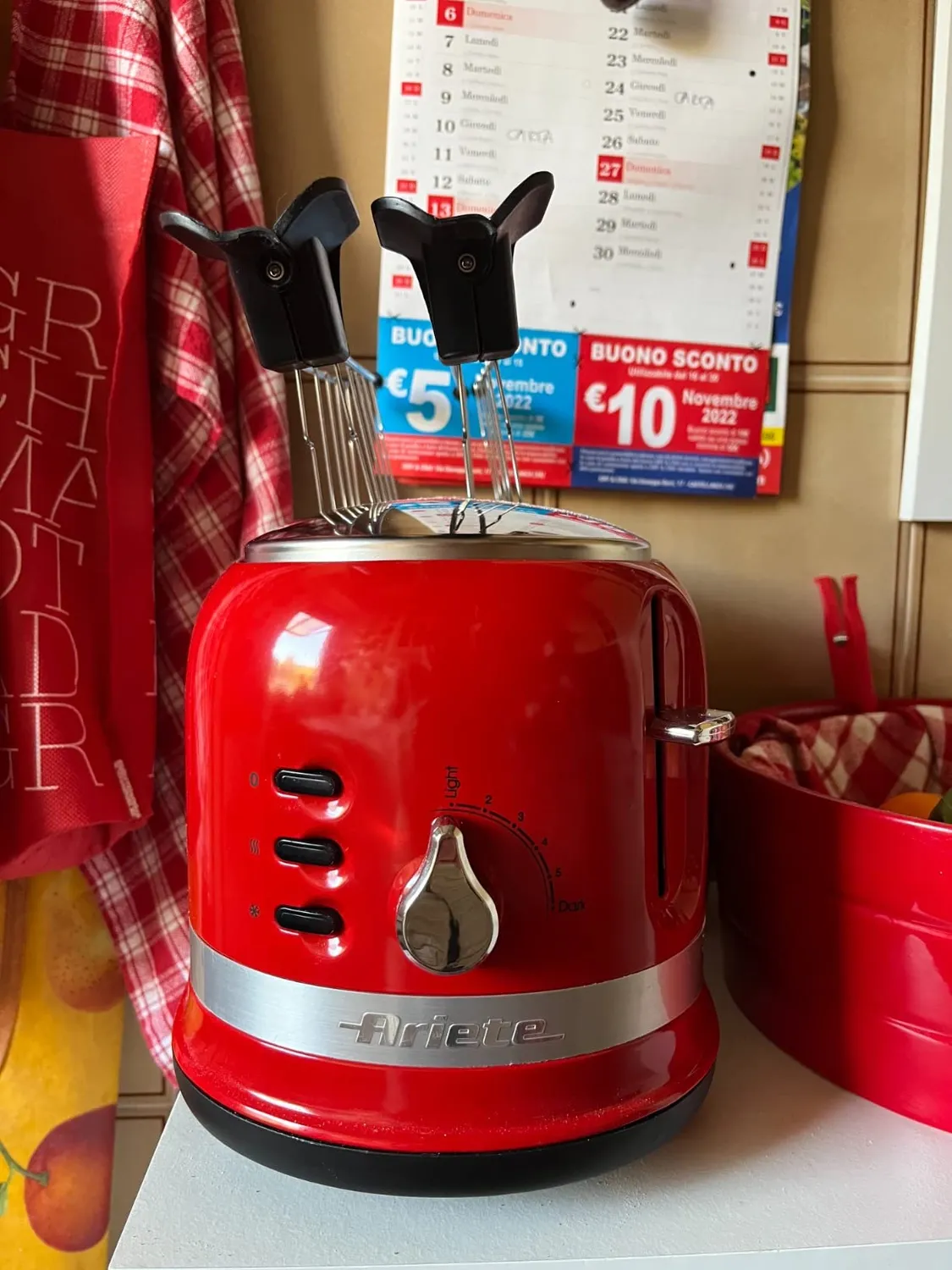 Ariete Moderna 149 Tostapane 2 Fette Rosso 6 Livelli