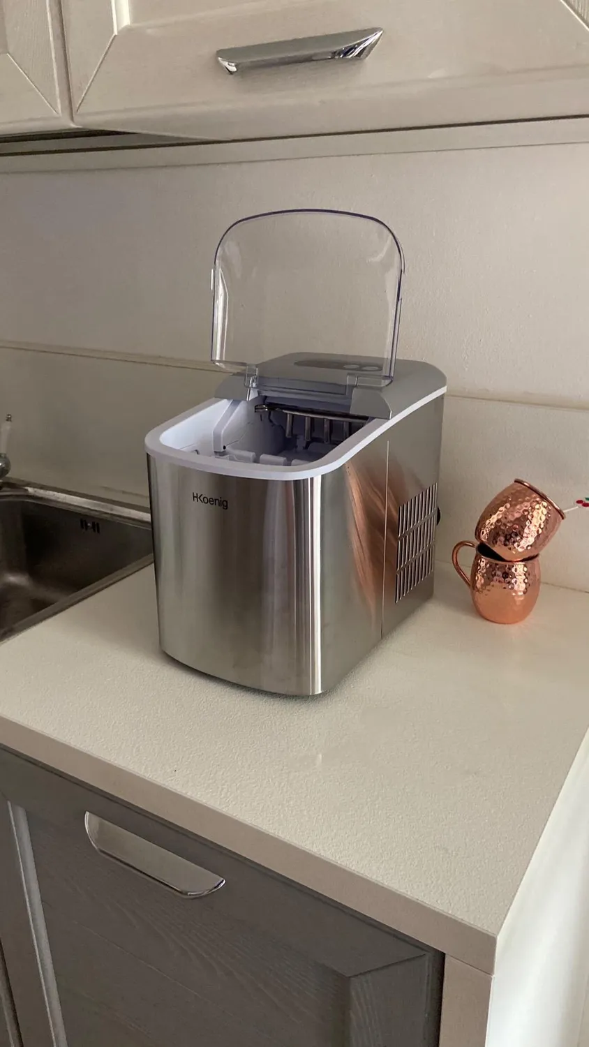 H.Koenig KBP40 macchina del ghiaccio 2,8 L inox 15kg