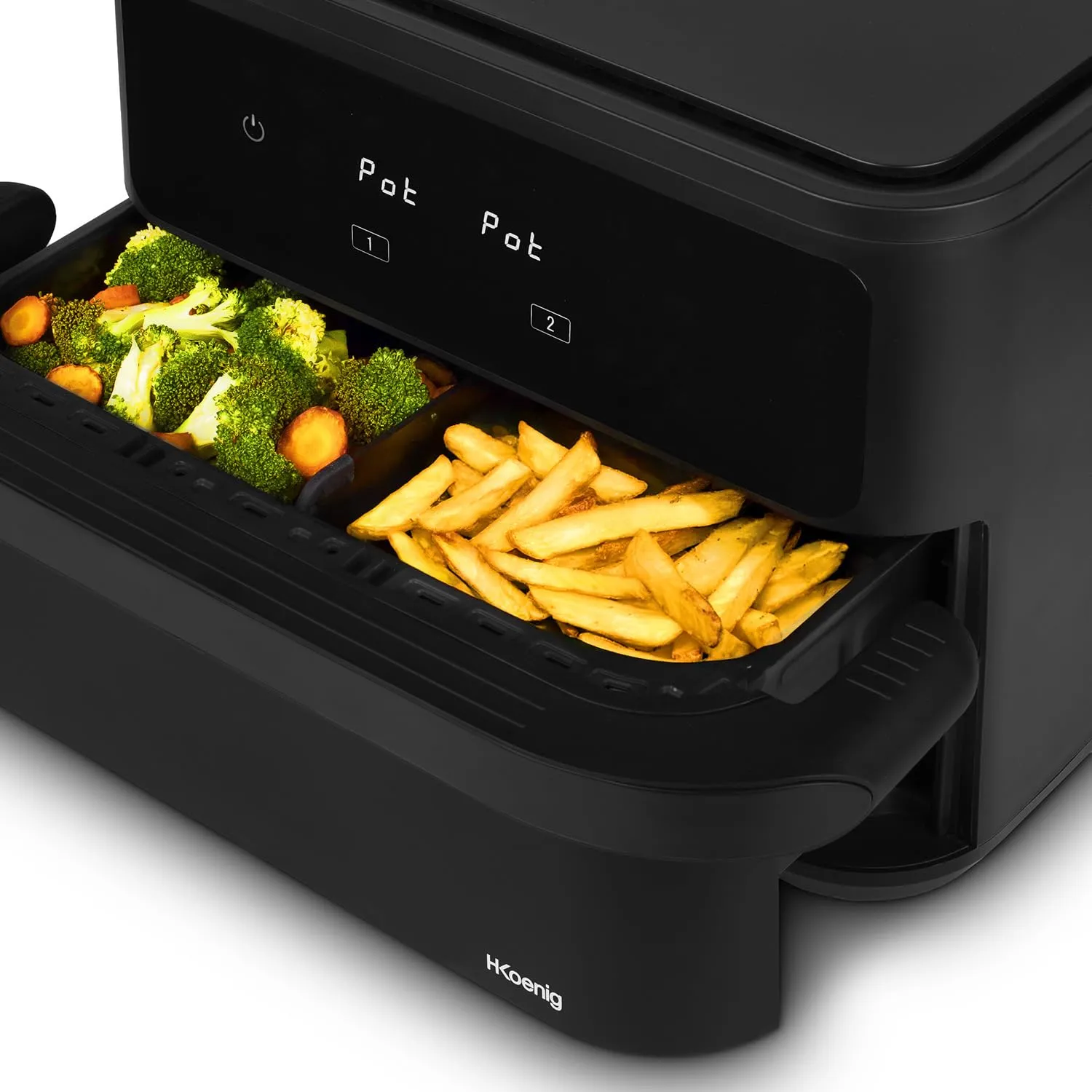 H.Koenig FRY960 Air Fryer 10L Doppia 5+5L 2400W