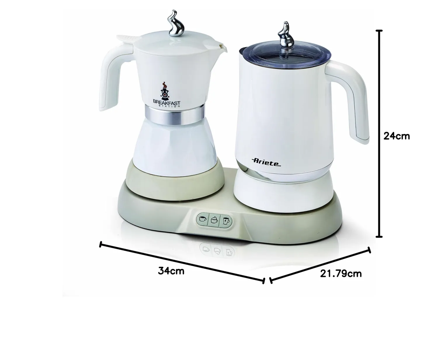 Ariete 1344 Breakfast Station moka 4 tazze bianca