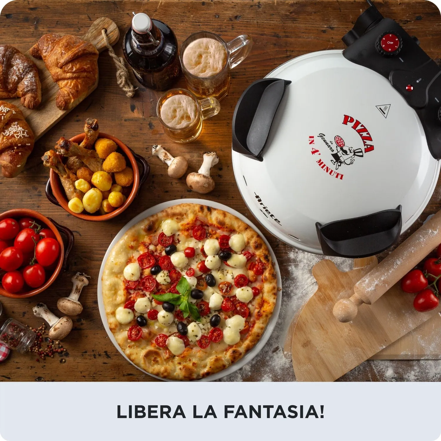 Ariete 918 forno pizza bianco pietra 400° 1200 W