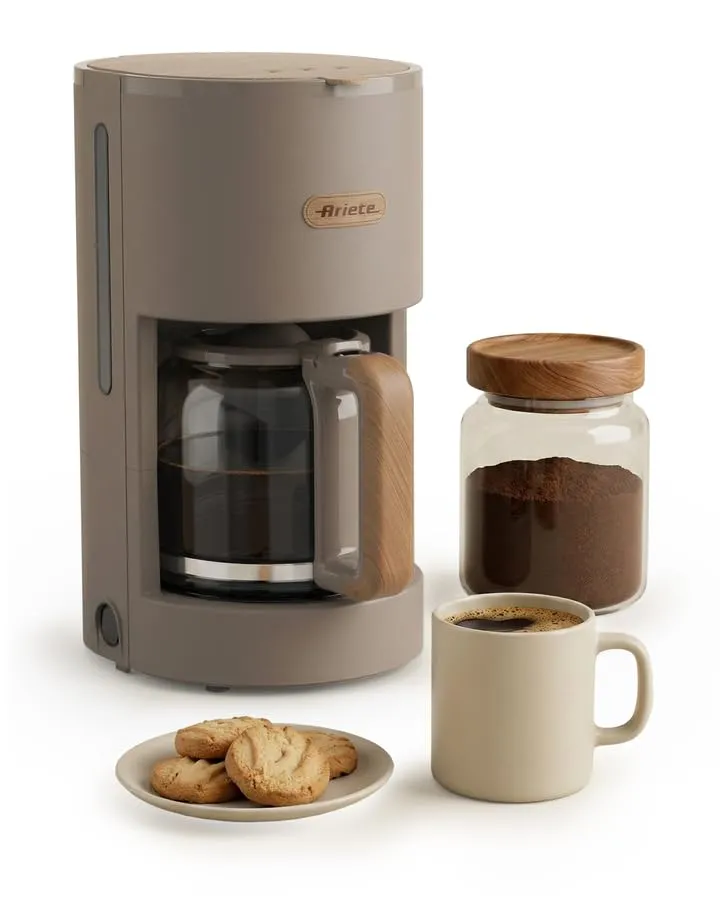 Ariete Breakfast Wood 1394 Macchina Caffè Americano Tortora 12 Tazze
