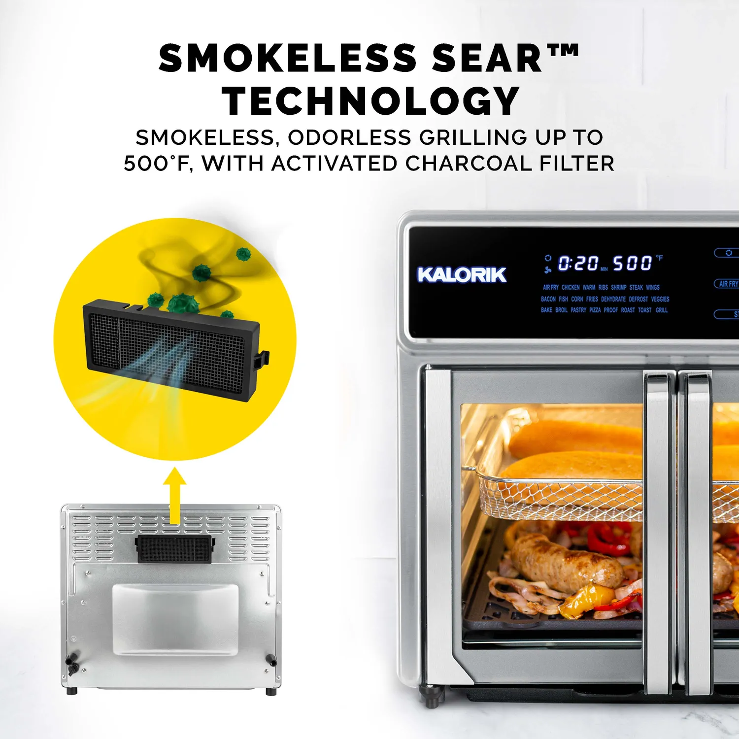 Kalorik Maxx AFO 47261 SS2 forno friggitrice grill 26 Qt