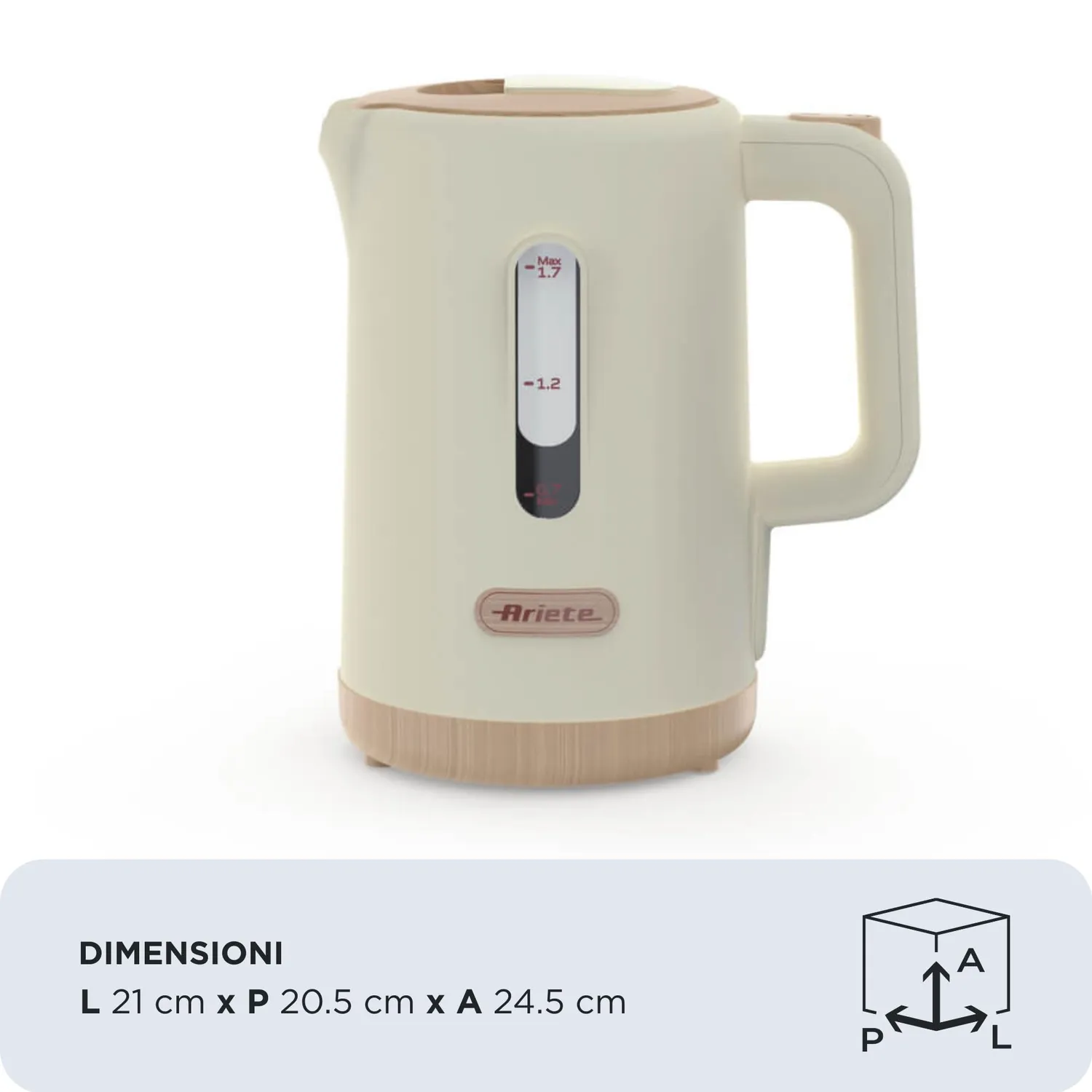 Ariete Breakfast Wood 2846 Bollitore Elettrico 1,7 L Beige 2200W