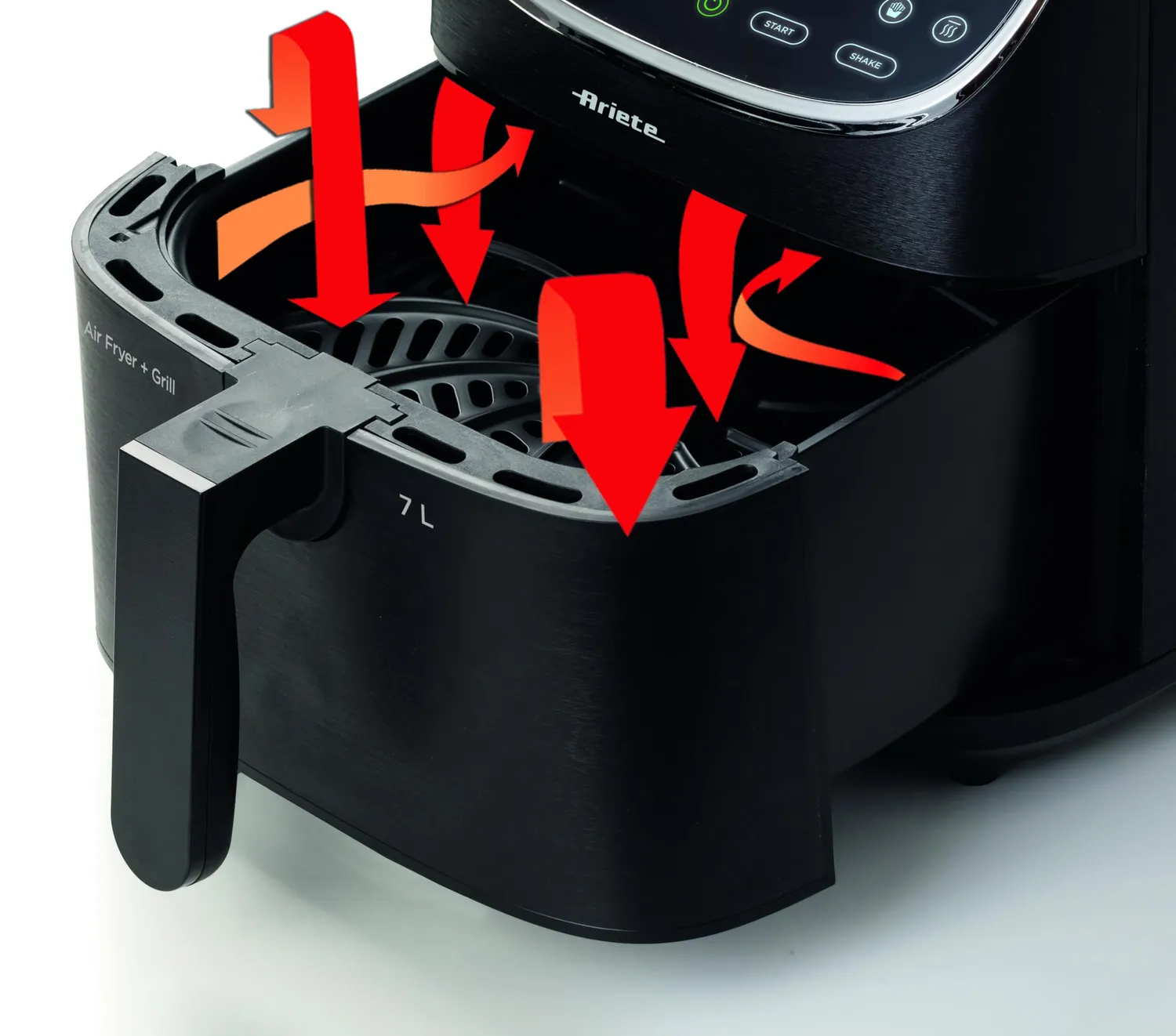 Ariete Airy Fryer 4627 Friggitrice ad Aria 7L Nera Max Crisp