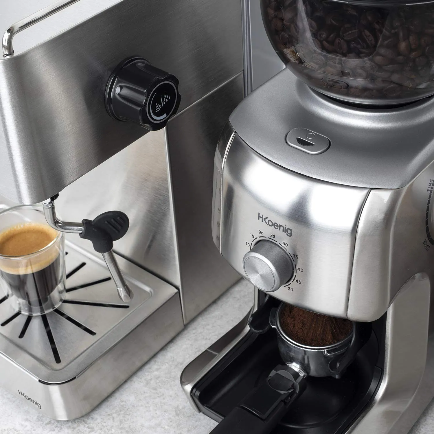 H.Koenig GRD830 macinacaffè conico elettrico 400g 16 livelli