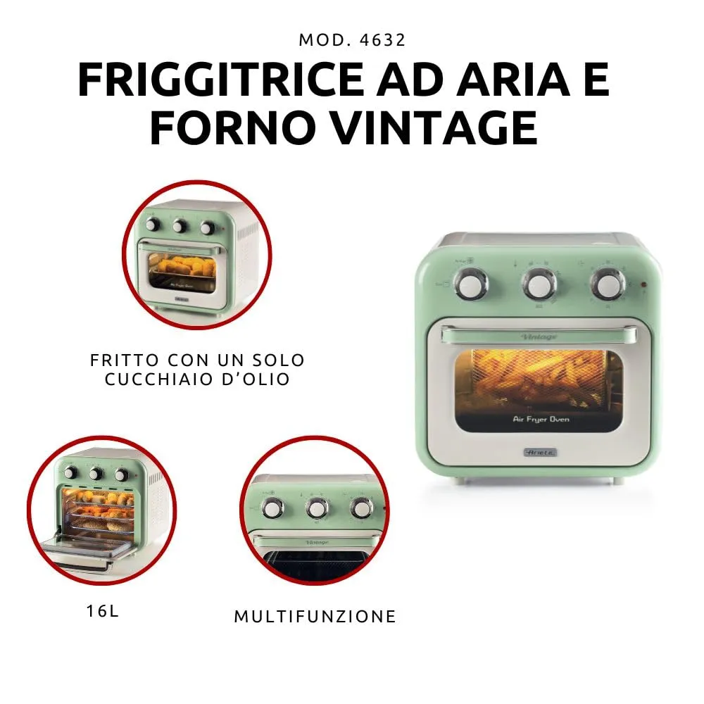 Ariete Vintage 4632 friggitrice forno verde 16L
