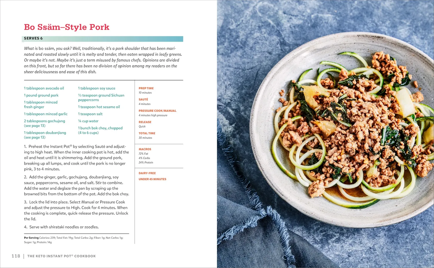 Instant Keto Instant Pot ricettario chetogenico inglese