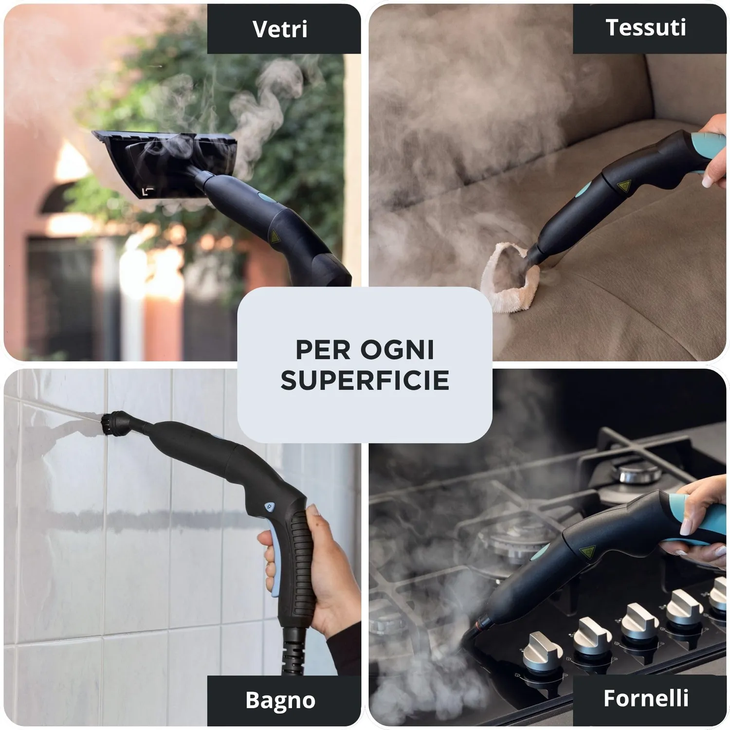 Ariete XVapor Comfort 4145 Pulitore a Vapore 5 Bar 1500W Blu