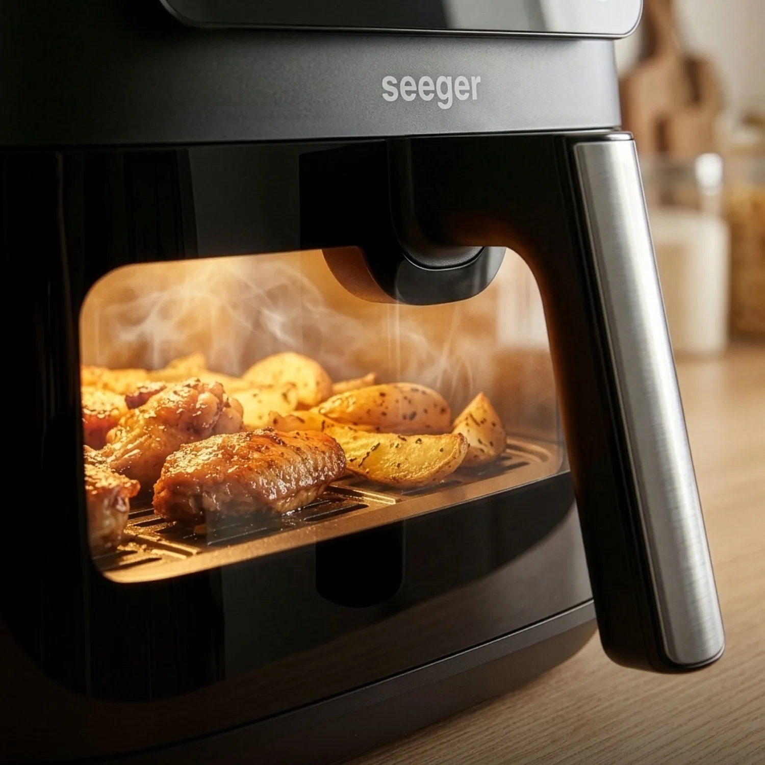 Seeger SteamFry Friggitrice ad Aria 7 Litri a Vapore