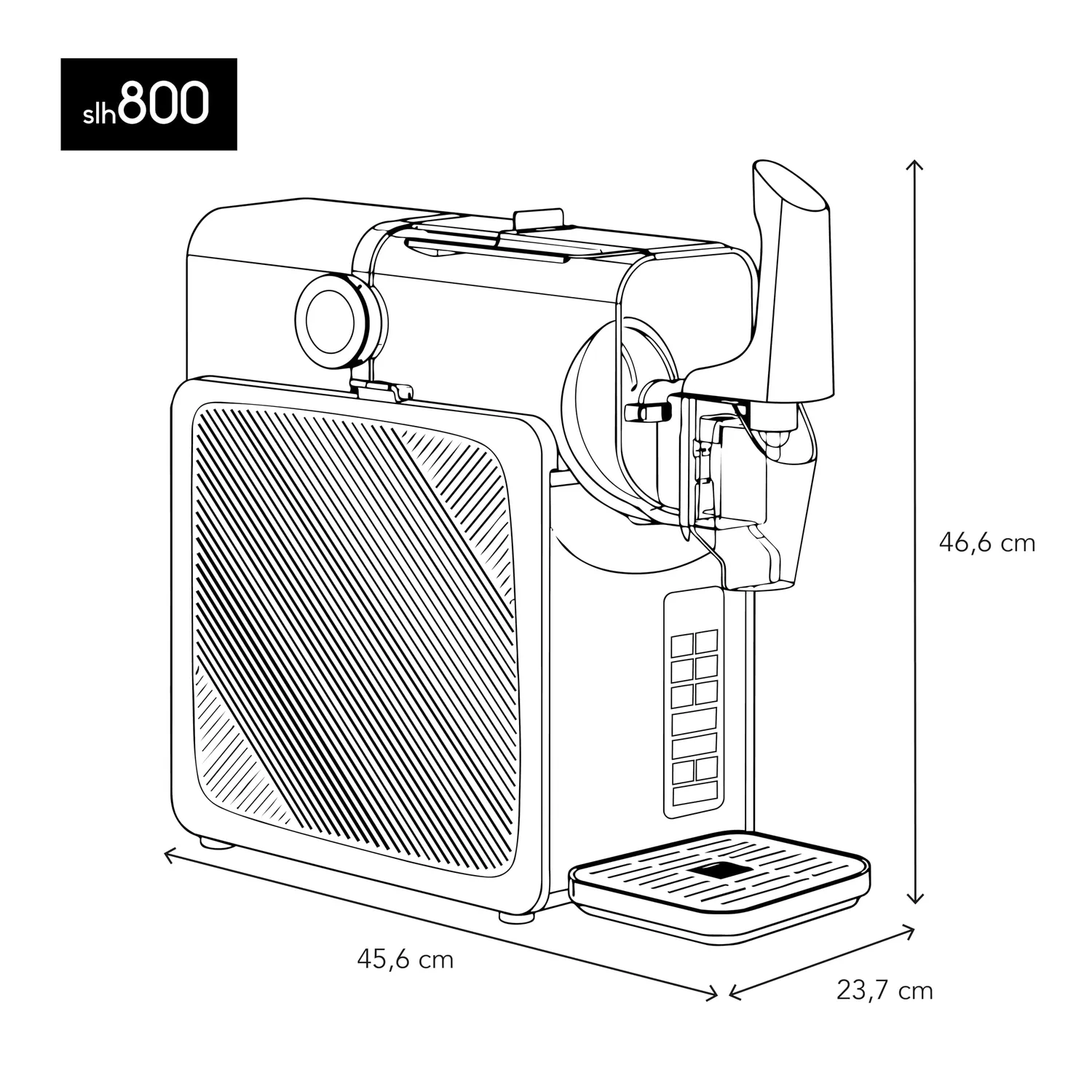 H.Koenig SLH800 Macchina per Granita 2,5L Nero 5 Modalità
